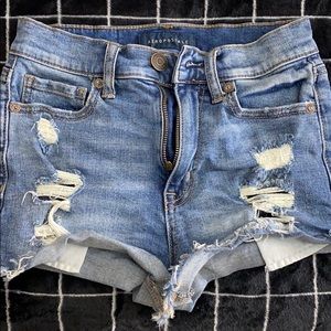 high waisted, cheeky jean shorts